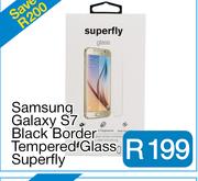 Samsung Galaxy S7 Black Border Tempered Glass Superfly