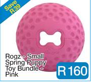 Rogz - Small Spring Puppy Toy Bundle - Pink