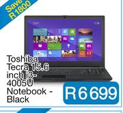 Toshiba Tecra 15.6 inch i3-4005U Notebook - Black