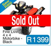 Fine Living 4 x 4 Motorbike - Black