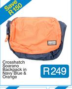 Crosshatch  Soarano Backpack in Navy Blue & Orange