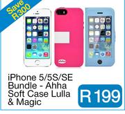iPhone 5/5S/SE Bundle - Ahha Soft Case Lulla & Magic Fl