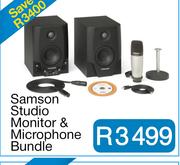 Samson Studio Monitor & Microphone Bundle