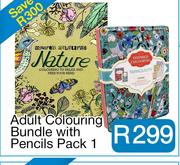 Adult Colouring Bundle with Pencils Pack 1
