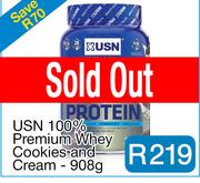 USN 100% Premium Whey Cookies and Cream - 908g