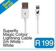 Superfly Magic Colour Lightning Cable 2m White - White