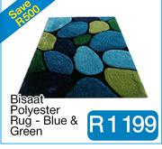 Bisaat Polyester Rug - Blue & Green
