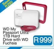 WD My Passport Ultra 1TB Hard Drive with WD Fuchsia Gri