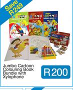 Jumbo Cartoon Colouring Book Bundle with Xylophone