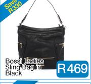 Bossi Ladies Sling Bag in Black