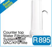 Counter top Water Filtration System  with GAC/KFD filte