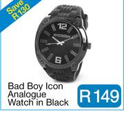 Bad Boy Icon Analogue Watch in Black
