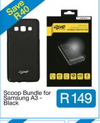 Scoop Bundle for Samsung A3 - Black