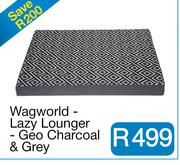 Wagworld - Lazy Lounger - Geo Charcoal & Grey