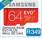 Samsung 64GB EVO PLUS Micro SD Card