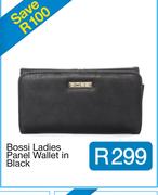 Bossi Ladies Panel Wallet in Black