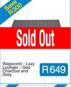 Wagworld - Lazy Lounger - Geo Charcoal and Grey 