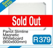 Parrot Slimline Magnetic Whiteboard (900x600mm)