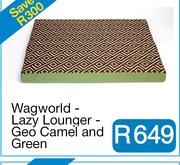 Wagworld - Lazy Lounger - Geo Camel and Green