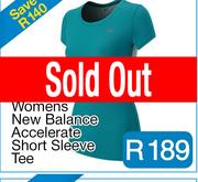 Womens New Balance Accelerate Short Sleeve Tee 