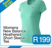 Womens New Balance Heathered Short Sleeve Tee 