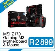 MSI Z170 Gaming M3 Motherboard & Mouse