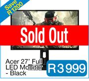 Acer 27" Full LED Monitor - Black