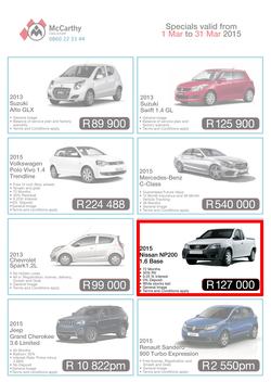 McCarthy Call-A-Car (1 Mar - 31 Mar 2015), page 1