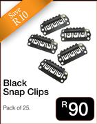 Black Snap Clips