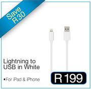 Lightning to USB in White