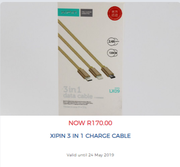 Xipin 3 in 1 charge cable