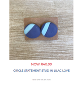 Circle Statement Stud in Lilac Love