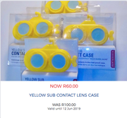 Yellow Sub Contact Lens Case